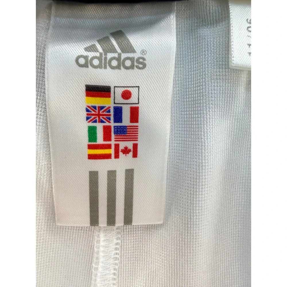 Adidas Mens White Satin Athletic Shorts Black 3 Stripe Logo Basketball XL
